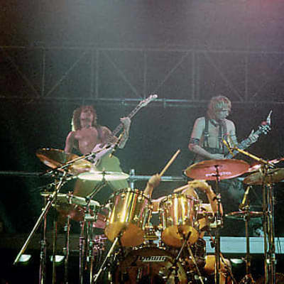 Ludwig  Rock Kit , Ex Rick Allen , Def Leppard , Stage , Tour Used  1980s  Chrome imagen 4