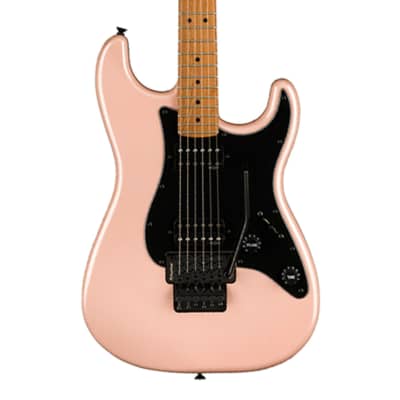 Used Squier Contemporary Stratocaster HH FR Shell Pink Pearl w/Roasted Maple FB image 3