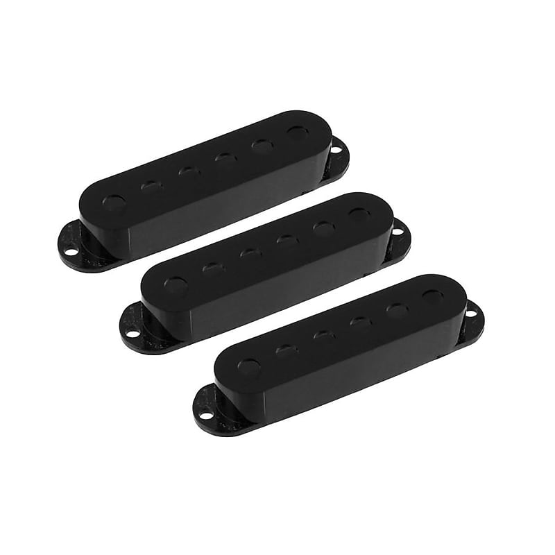 AllParts Pickup Covers For Stratocaster Black image 1