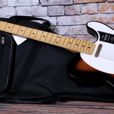 Fender Vintera '50s Telecaster with Maple Fretboard & Deluxe Padded Fender Gig Bag 2022 Model in 2-Color Sunburst for sale
