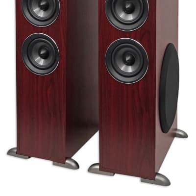 Rockville TM80C Cherry Powered Home Theater Tower Speakers 8" Sub/Bluetooth/USB image 2