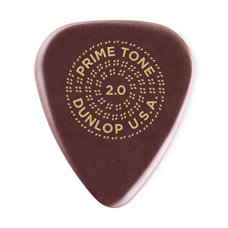 Dunlop 511P2.0 Primetone Standard Sculpted Plectra Smooth Guitar Picks 2.0mm Players Pack of 3 image 1