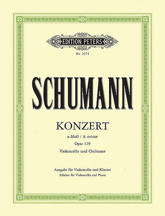 Schumann Cello & Piano Concerto In A Minor, Op. 129