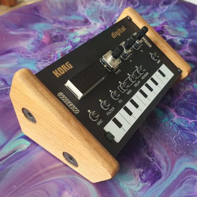 Korg NTS1 Solid Oak End Cheeks Stand from Synths And Wood image 3
