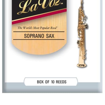 La Voz Soprano Saxophone Reeds, Strength Medium, 10-pack image 1