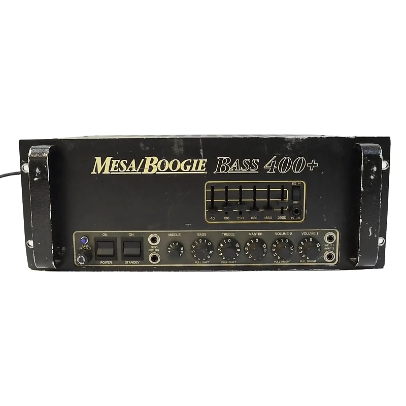 Mesa Boogie Bass 400+ 2-Channel 500-Watt Rackmount Bass Amp Head (6-Band EQ) 1989 - 1990 image 1