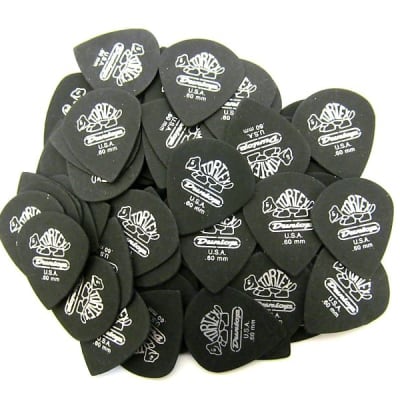 Dunlop Guitar Picks  Tortex Pitch Black Jazz  72 Pack  .60mm 482R.60 image 1