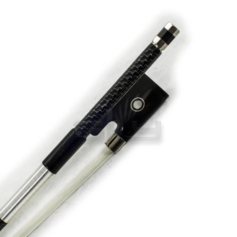 SKY 4/4 Violin Bow Gold Inlaid Patterned Carbon Fiber Silver Wrap