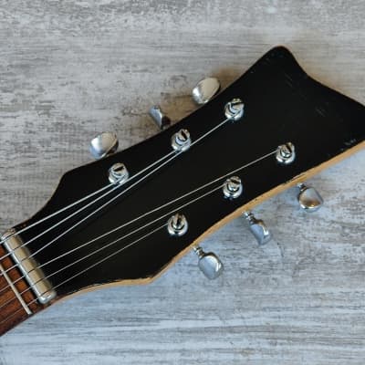 1960's Morales Japan (Mosrite) Ventures Offset Guitar (Gloss Black) image 8
