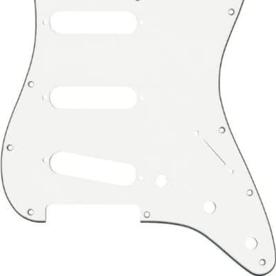 AXL Model PG-362-WH 3-Pickup Single Coil Guitar Pickguard,  White for sale