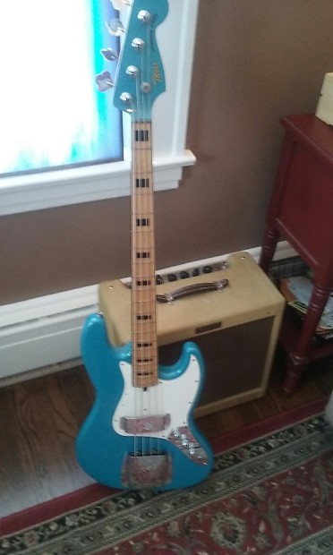 Maxx Jammer Japaneese Jazz Bass Copy 1970 Sonic Blue | Reverb