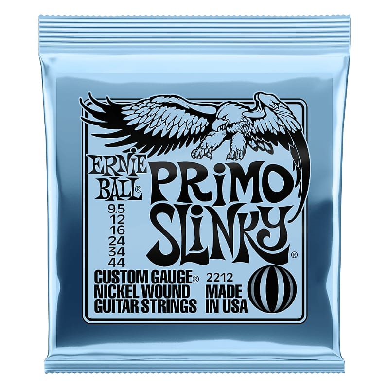 Ernie Ball Primo Slinky Nickel Wound Electric Guitar Strings 9.5-44 Gauge