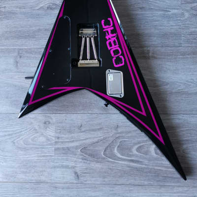 Edwards ESP Alexi Laiho AL-166 Pink Sawtooth Played & Signed by