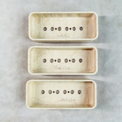 Guilford Flame Maple P-90 Pickup Covers Set of 3 - Fits Gibson & Lollar image 4