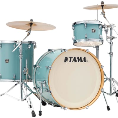 Tama  12/16/22" Superstar Classic Maple Drum Set - Light Emerald Blue Green Lacquer image 1