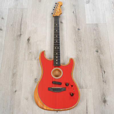 Fender American Acoustasonic Stratocaster Guitar, Ebony Fretboard, Dakota Red image 3