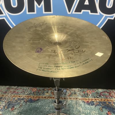 Zildjian Bun E. Carlos, Cheap Trick 20" Rock Ride Cymbal, Used In Studio Sessions, Bun E's Favorite Cymbal, Signed! (#S 29) 1981 image 2