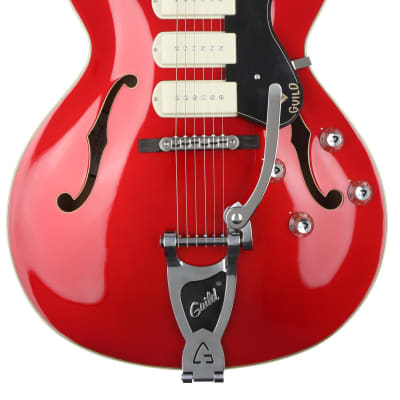 Guild X-350 Stratford Hollowbody Electric Guitar - Scarlet Red (X350SFSRd3) for sale