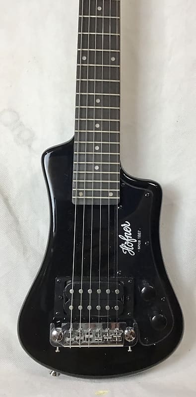 Hofner Travel electric guitar - Black | Reverb