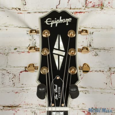 USED Epiphone Les Paul Custom Electric Guitar, Ebony image 5