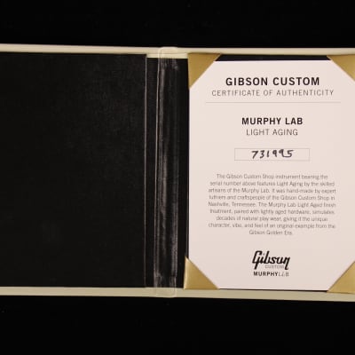 Immagine Gibson Custom Murphy Lab 1957 Les Paul Custom Reissue "Black Beauty" 3-Pickup Bigsby Light Aged (#995) - 16