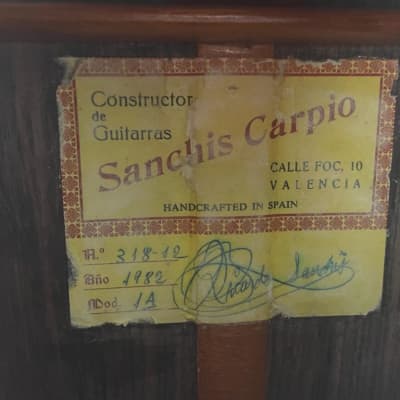 Ricardo Sanchis Carpio 1982 flamenco guitar - nice sounding flamenca negra + video! image 10