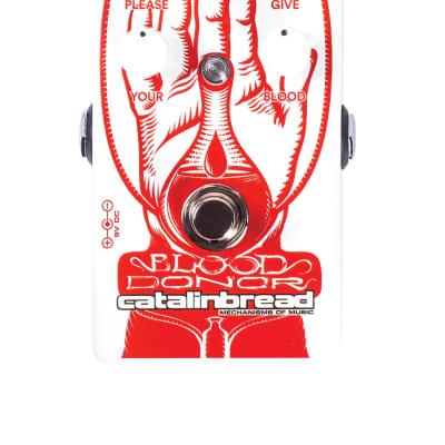 Catalinbread Blood Donor Limited Edition Fuzz Pedal 2023 - White / Red Hand image 3