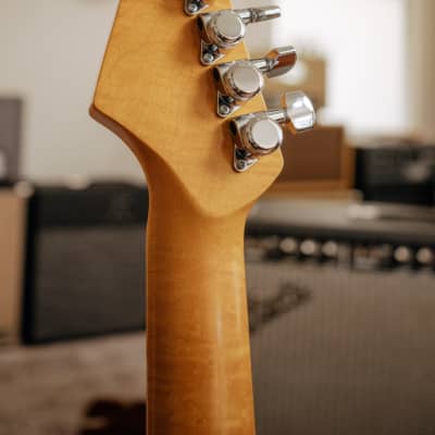 Warmoth/Allparts Blonde S Style Guitar with Flamed Maple Neck image 17