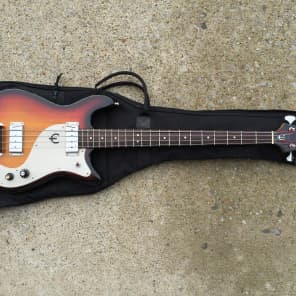 Vintage/Rare 1970s Epiphone ET-285 Bass Guitar (Sunburst w/ Case) image 15