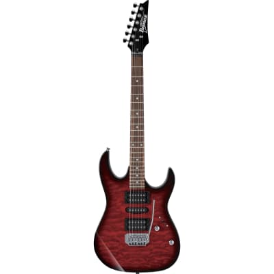 Ibanez Gio GRX70QA-TRB Transparent Red Burst Electric Guitar for sale