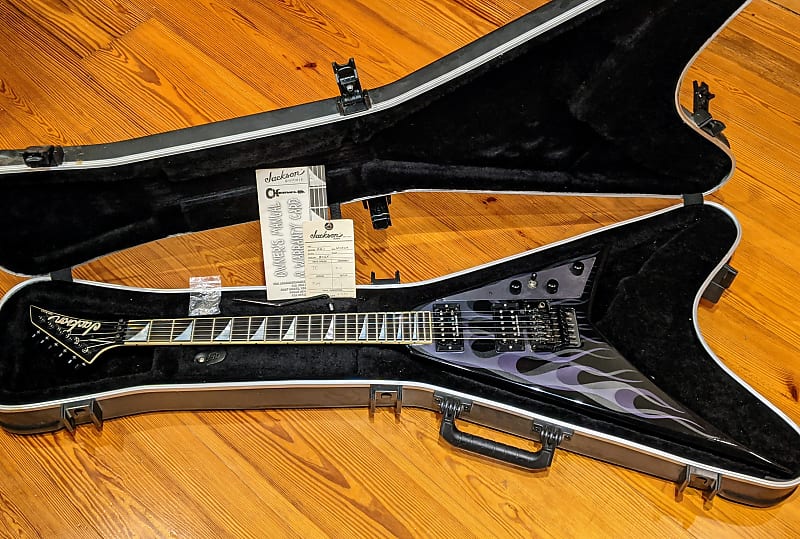 Jackson USA 2002 RR1 Randy Rhoads Purple & Blue Ghost Flames Jackson USA 2002 RR1 Randy Rhoads Purple & Blue Ghost Flames