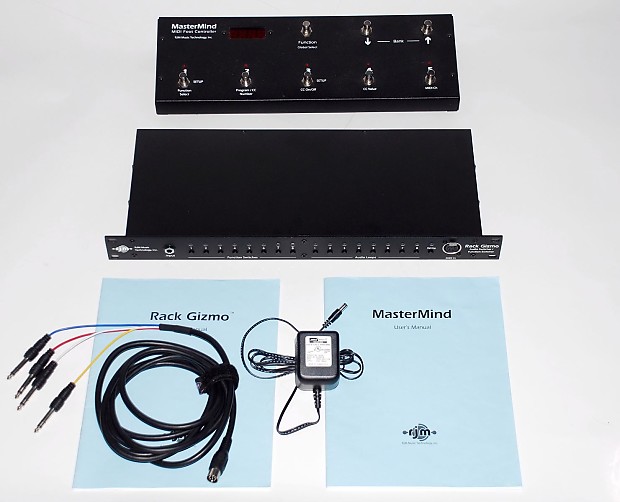 RJM RACK GIZMO LIMITED EDTION (BLACKFACE), MASTERMIND MIDI CONTROLLER,  INTERFACE CABLE - LIKE NEW!