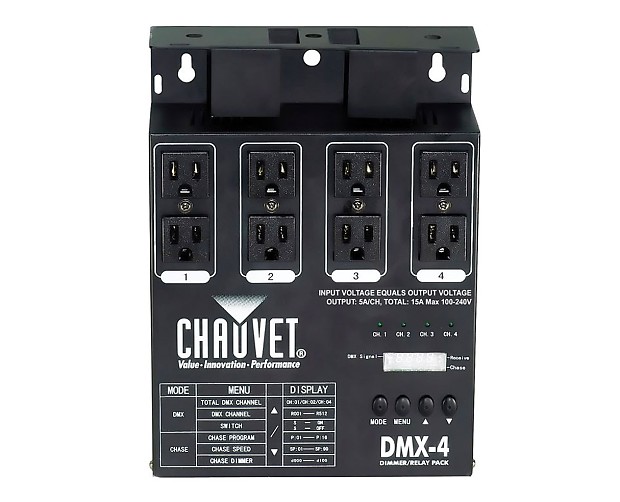 Chauvet DMX-4 Four Channel Dimmer Switch/Relay Pack image 1