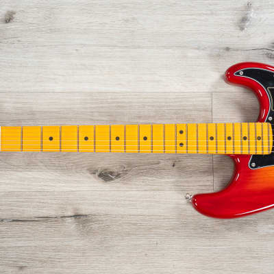 Fender Ultra Luxe Stratocaster Guitar, Maple Fretboard, Plasma Red Burst image 6