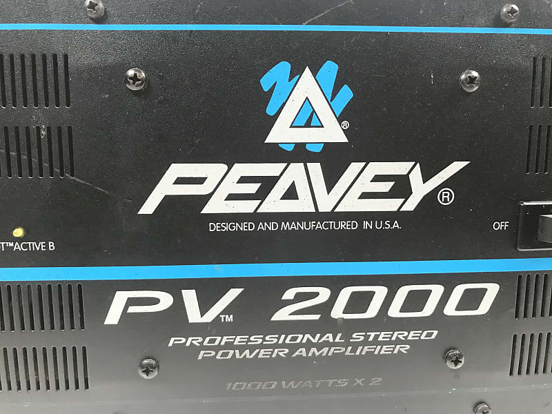 Peavey PV 2000 Professional Stereo Power Amp Amplifier 1000 Peavey PV 2000 Professional Stereo Power Amp Amplifier 1000