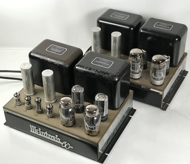 McIntosh MC-60 60 Watt Audio Amplifiers (Pair) image 1