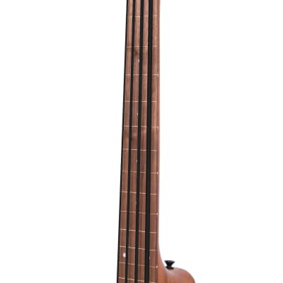 GOLD TONE MicroBass M-Bass 25" scale LEFTY 4-string A/E Fretted BASS guitar w/ BAG new - LEFT HANDED image 6
