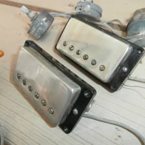 Vintage 1957 Gibson Matched Pair PAF Pickup Wiring Harness! Centralab Pots, Switch and Tip, Covers! image 12