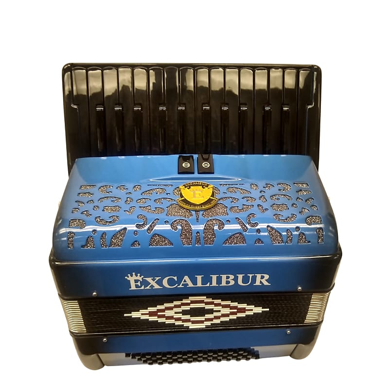 Excalibur Super Classic PSI Series Blue Fade 60 Bass Piano Accordion image 1