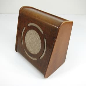 Vintage RCA 1950s Speaker Cabinet with 12" Utah Co Ax G12J3 Brown Birch Finish Original Grill Cloth image 2