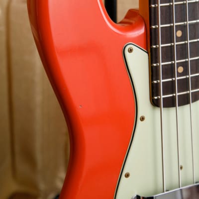 Fender Custom Shop LTD '64 Jazz Bass Journeyman Aged Fiesta Red image 8