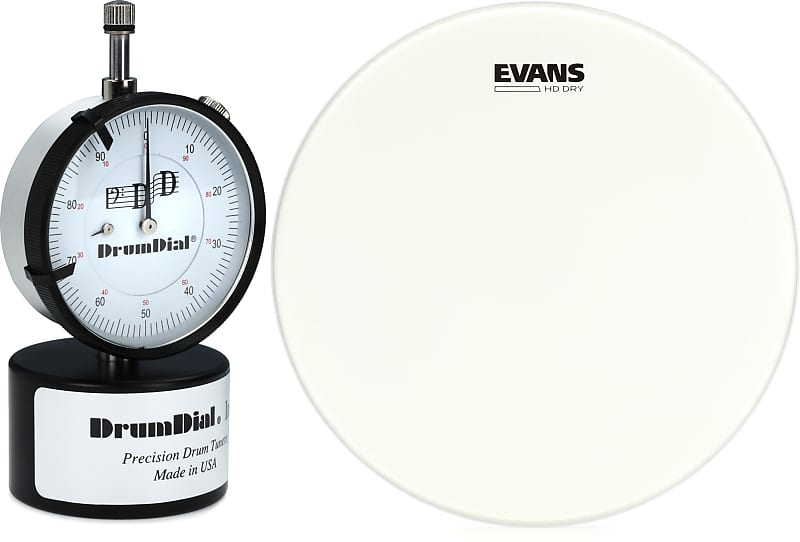 DrumDial Drumdial Precision Drum Tuner  Bundle with Evans Genera HD Dry Drumhead - 14 inch image 1