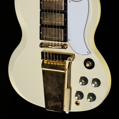Gibson 1963 Les Paul SG Custom Reissue Maestro Murphy Lab Ultra Light Aged Classic White (563) for sale