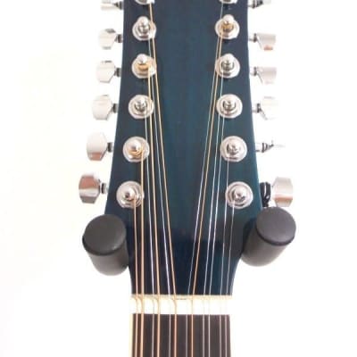 Oscar Schmidt OD312CETBL 12-string Transparent Blue Acoustic Electric Guitar              * image 6