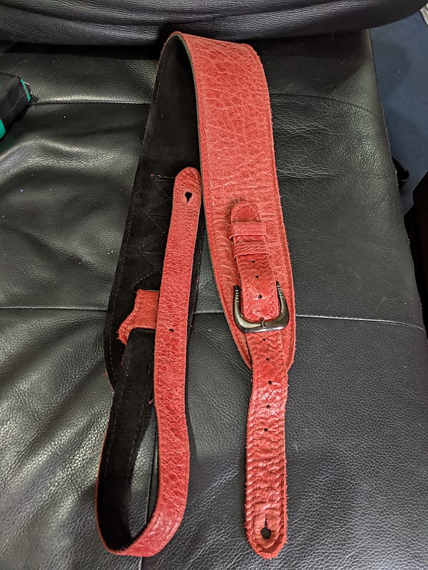 Leathercraft UK Softee Padded Leather 2.75" Wide Guitar Strap Reverb