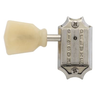 Gibson Deluxe Yellow Key Tuner Set - Vintage Nickel PMMH-050 image 3