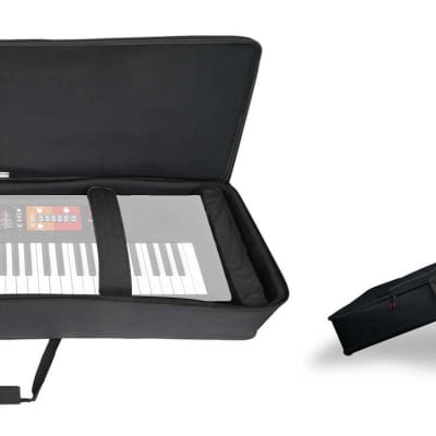 Rockville 61 Key Keyboard Case w/ Wheels+Trolley Handle For Yamaha PSR-F51