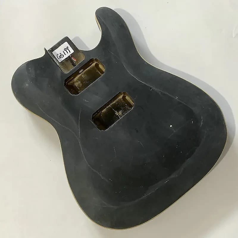 Black Solid Basswood Guitar Telecaster Tele Style Body | Reverb