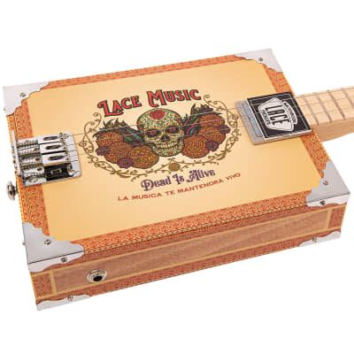 Lace Cigar Box Electric Guitar ~ 3 String ~ Dead Is Alive image 5