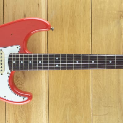 Fender Custom Shop Late 64 Strat Relic Aged Fiesta Red CZ570946 for sale